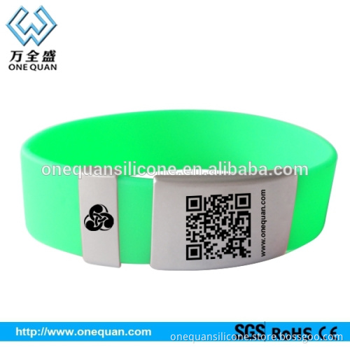 fashionable QR Code Engraved Promotional Rubber Band